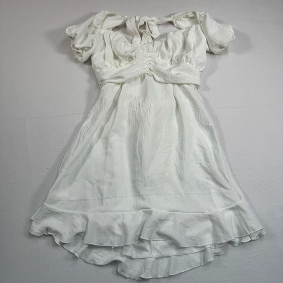 Lucy In The Sky Alice Fit And Flare Dress Womens Size M Tie Back Sweatheart Neck - Picture 1 of 10